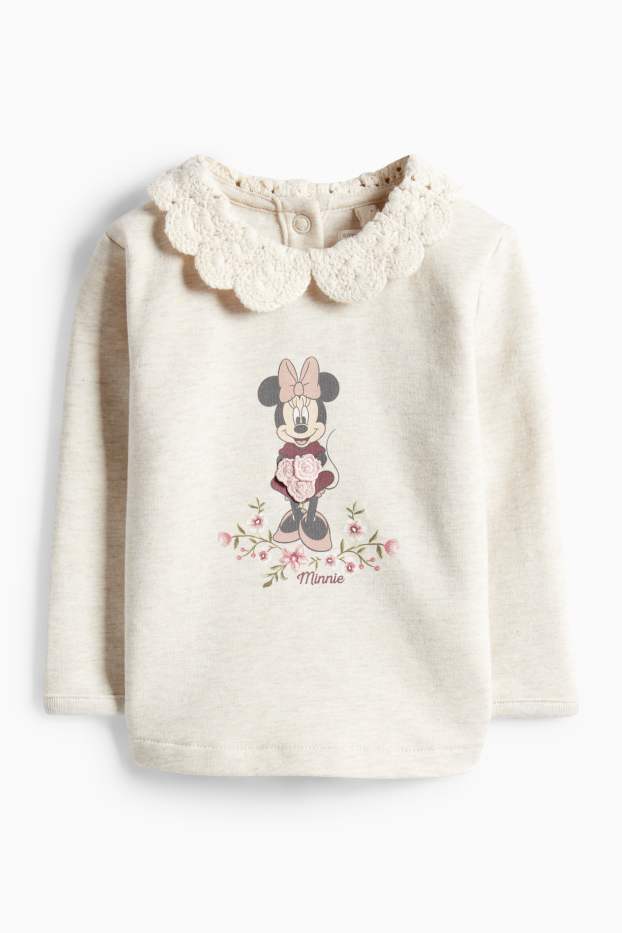 Baby Mädchen - Minnie Maus - Baby-Outfit - 3 teilig - hellbeige