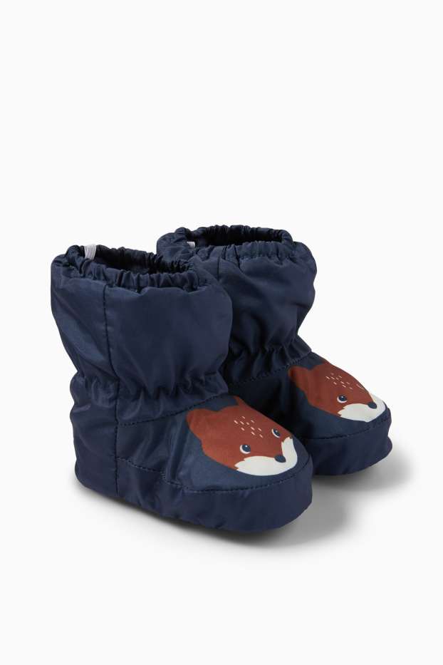 Unisex - Guineu - sabates per a nadó - folrades - blau fosc