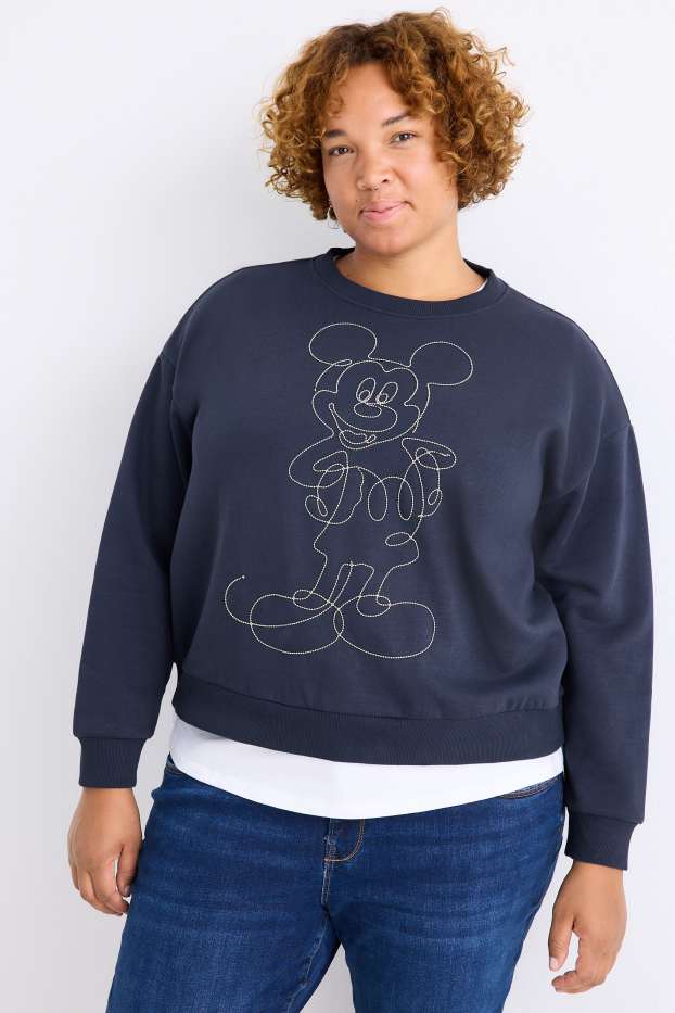 Dames - Sweatshirt - Mickey Mouse - donkerblauw