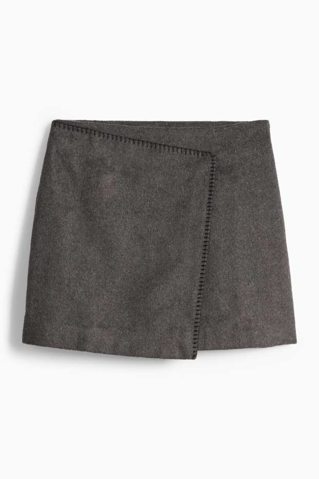 Femei - Fustă mini - gri închis