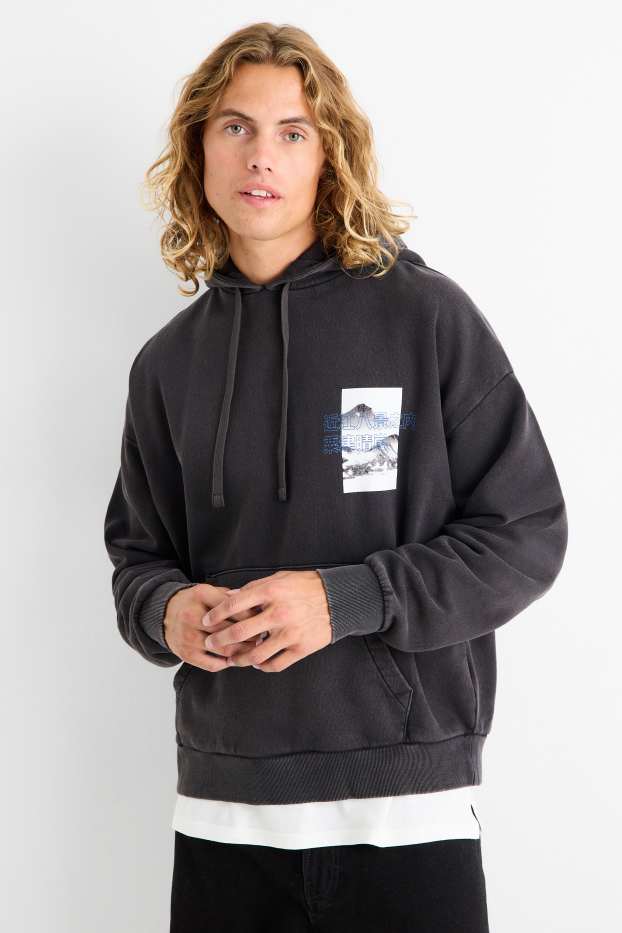 Men - Oversized hoodie - dark gray