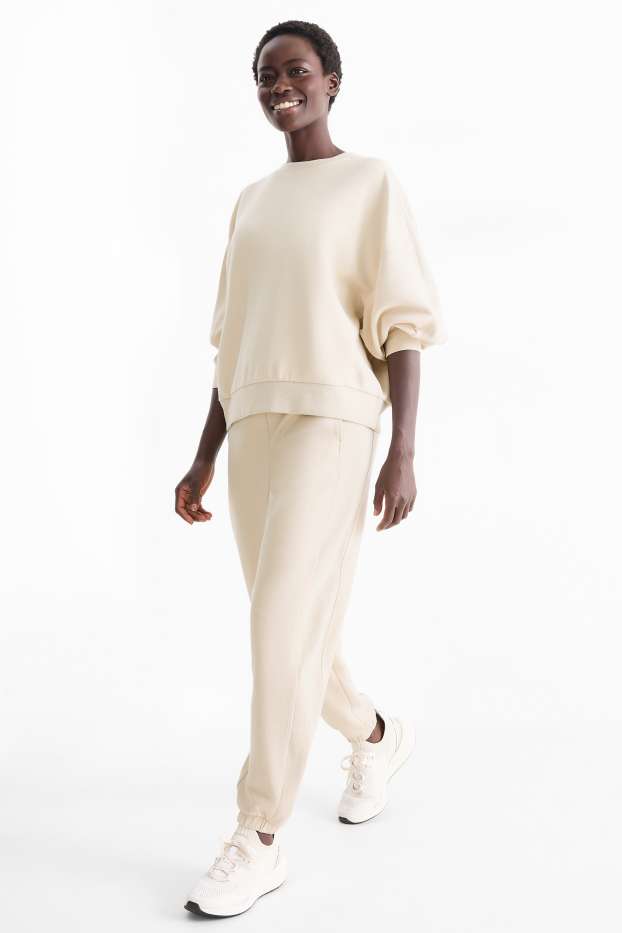 Women - Tracksuit bottoms - light beige