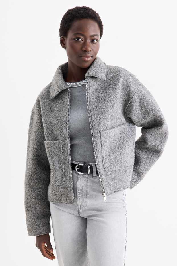 Donna - Giacca bouclé - grigio