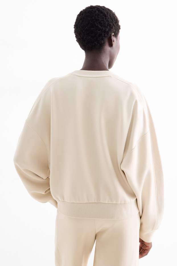 Women - Active sweatshirt - yoga - light beige