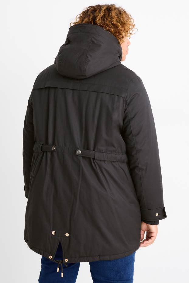 Femmes - Parka à capuche - hiver - noir