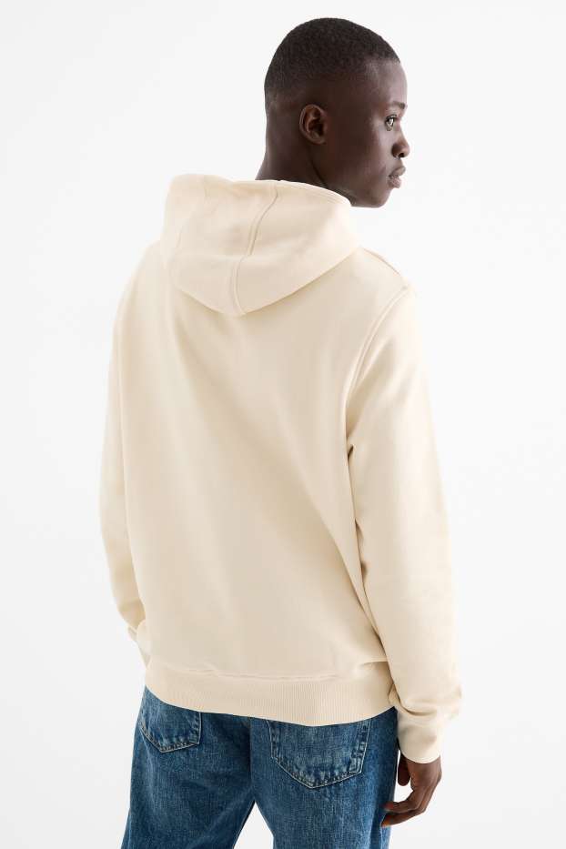 Men - Hoodie - light beige