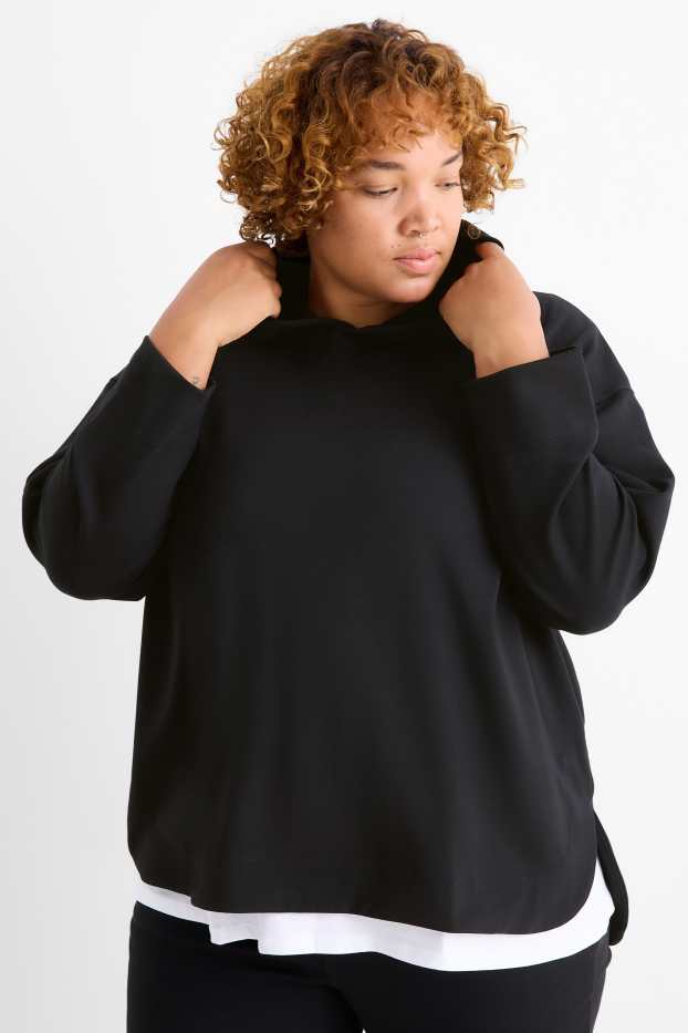 Damen - Basic-Hoodie - schwarz