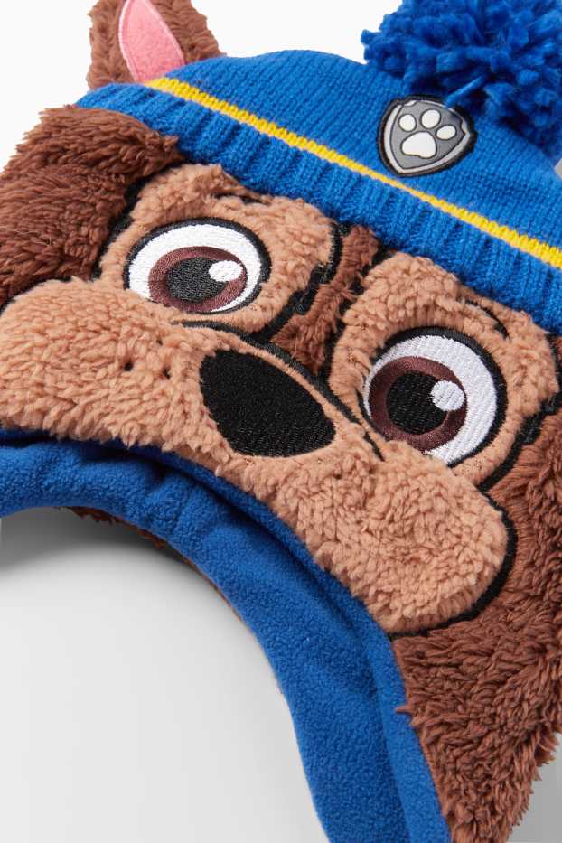 Kinder Buben - PAW Patrol - Chase - Bommelmütze - dunkelblau