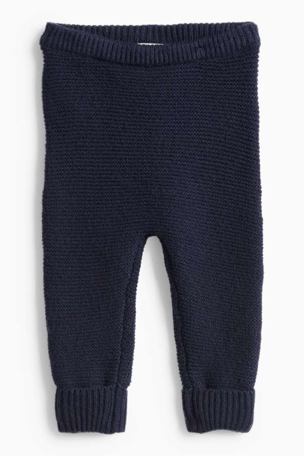 Miminka - chlapci - Outfit pro miminka - 2dílný - tmavomodrá / krémově bílá