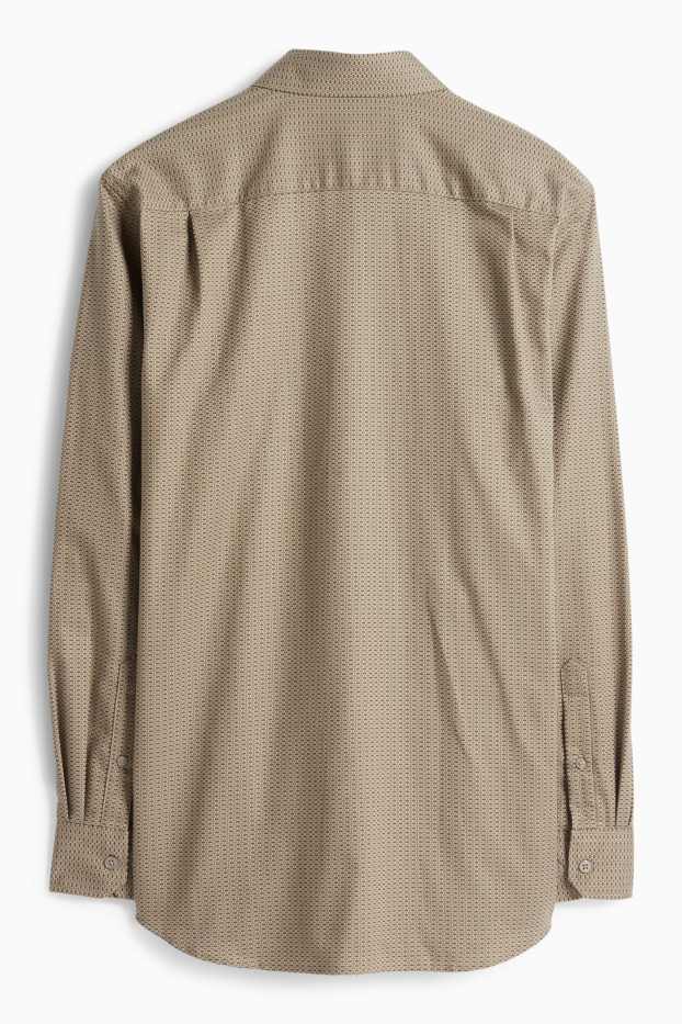 Hommes - Chemise de bureau - regular fit - col kent - sans repassage - à motif - vert