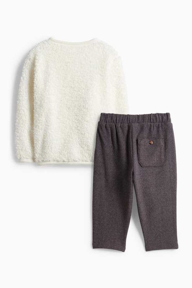 Miminka - chlapci - Mýval - outfit pro miminka - 2dílný - bílá