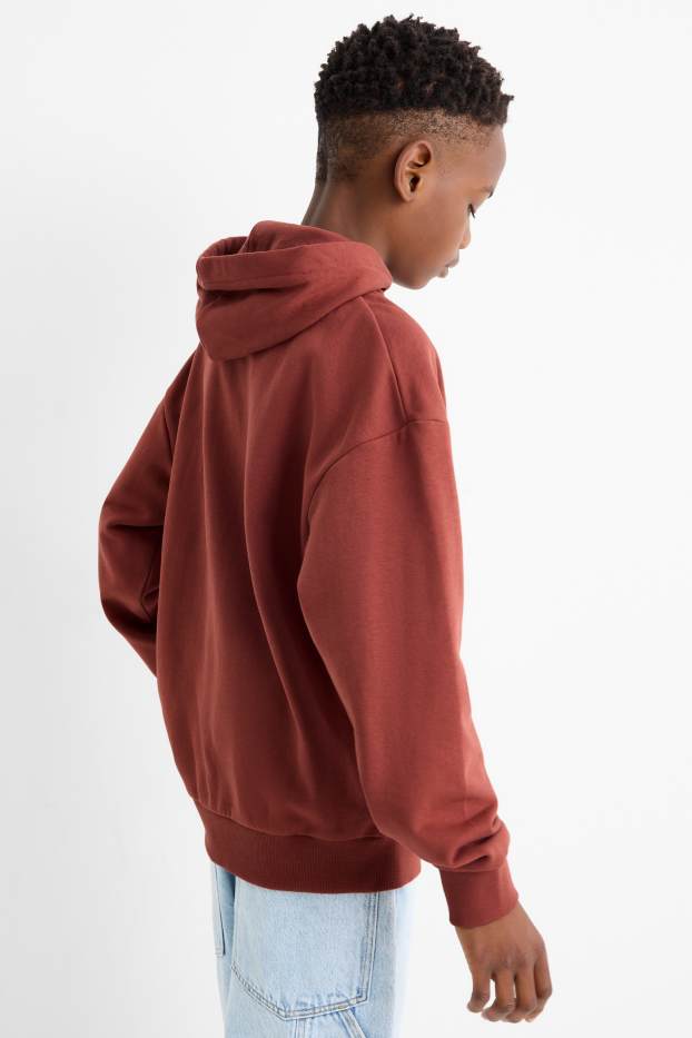 Kinderen: jongens - Burger - hoodie - roestbruin
