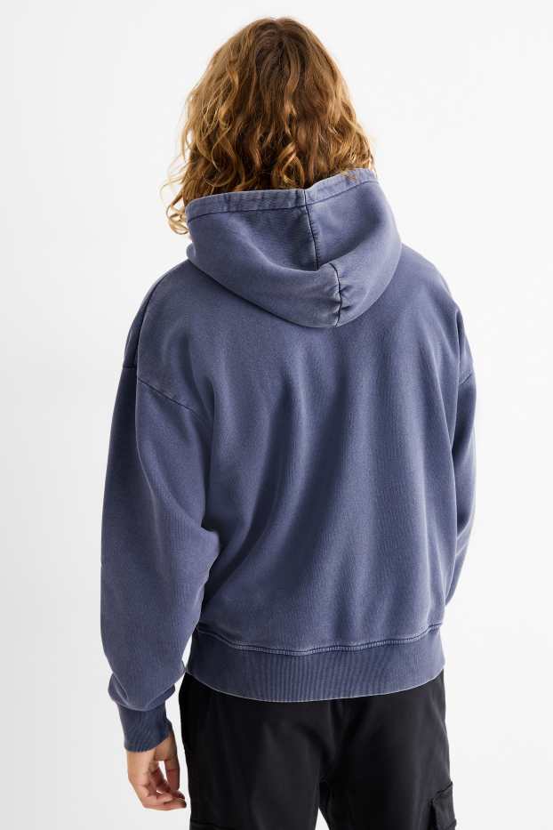 Men - Hoodie - dark blue-melange
