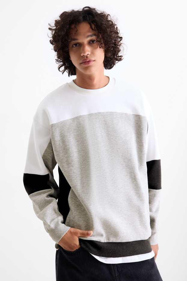 Herren - Sweatshirt - weiß / grau