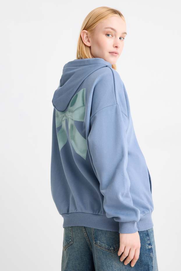 Femmes - Sweat à capuche - bleu clair