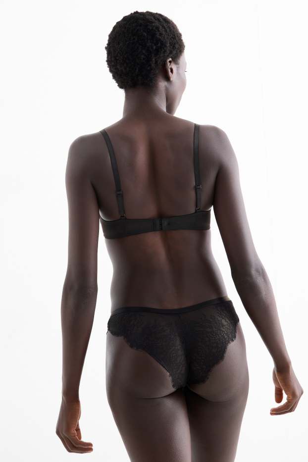 Women - Underwire bra - DEMI - padded - black