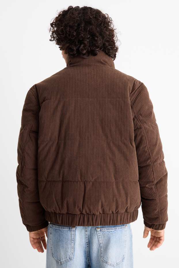 Men - Corduroy quilted jacket - brown