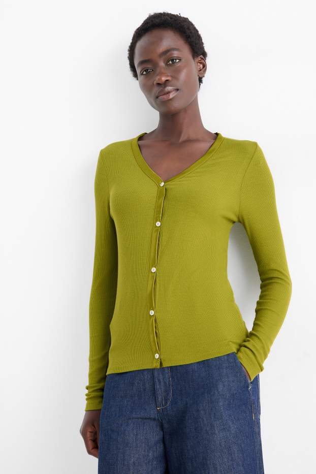 Femmes - Gilet en maille - vert