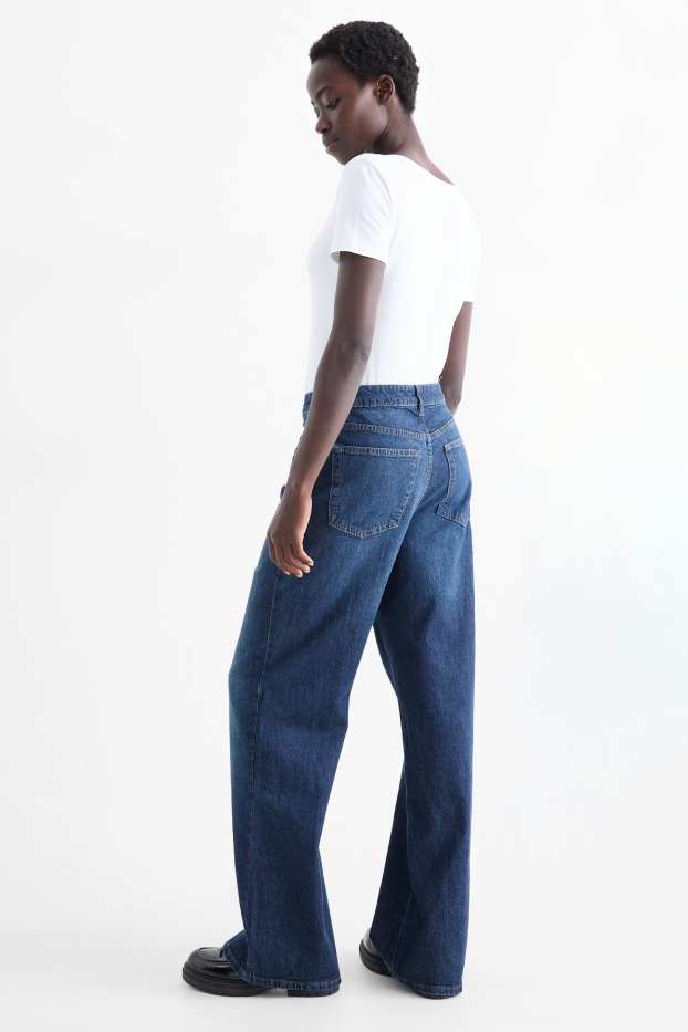 Donna - Jeans a gamba larga - vita alta - jeans blu