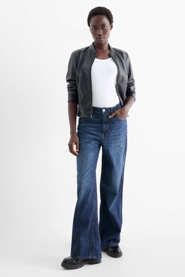 Donna - Jeans a gamba larga - vita alta - jeans blu