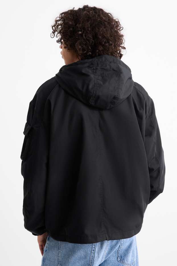 Men - Jacket with hood - black