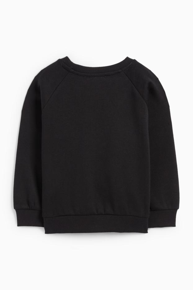 Kinder Mädchen - Fledermaus - Halloween-Sweatshirt - schwarz