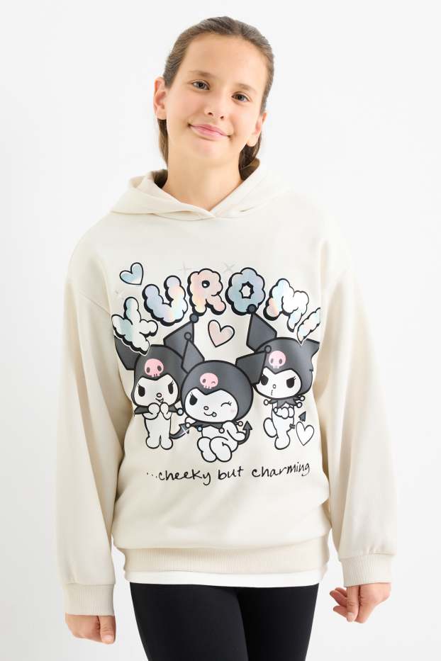 Kinder Mädchen - Kuromi - Hoodie - cremeweiß