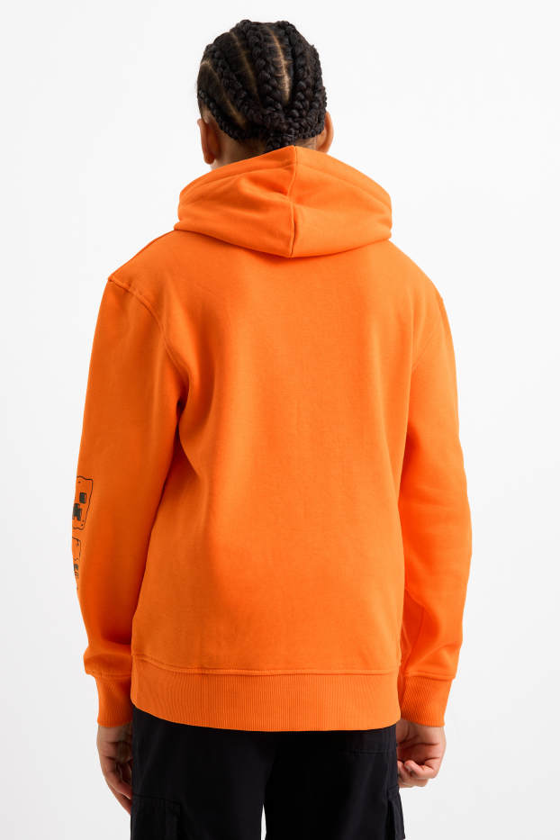 Kinder Jungen - Halloween - Minecraft - Hoodie - orange