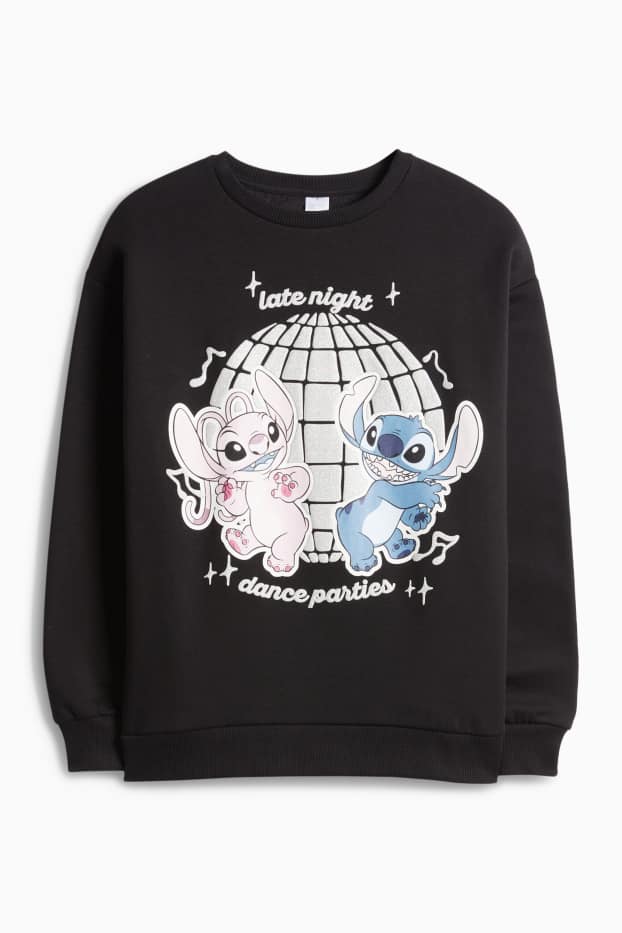 Děti - dívky - Lilo & Stitch - mikina - černá