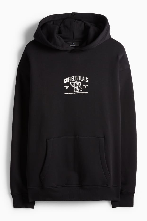 Herren - Oversized-Hoodie - schwarz