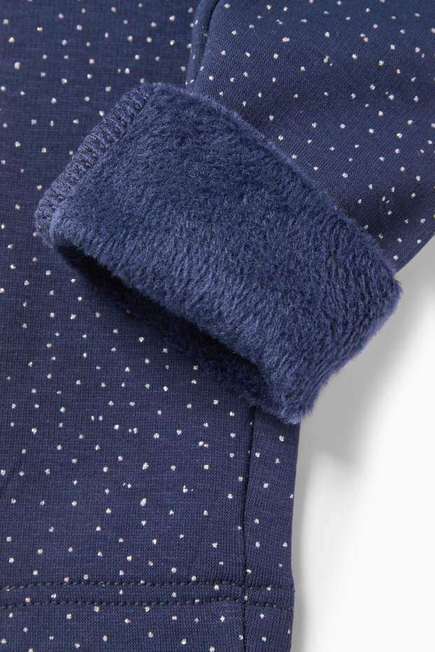 Enfants filles - La Reine des Neiges - leggings chauds - bleu foncé