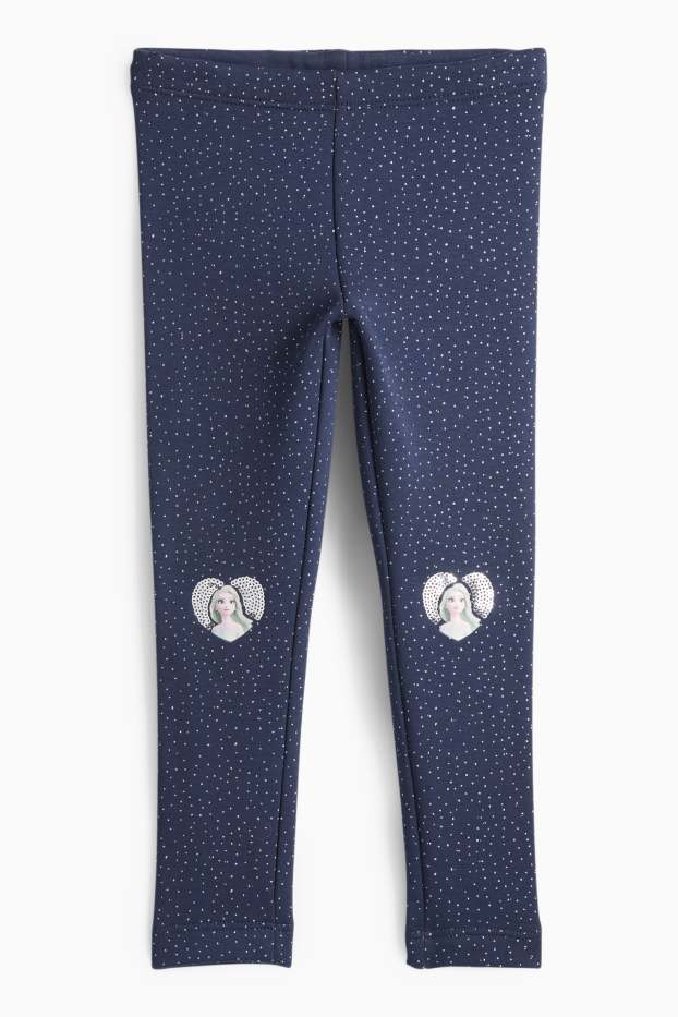 Enfants filles - La Reine des Neiges - leggings chauds - bleu foncé