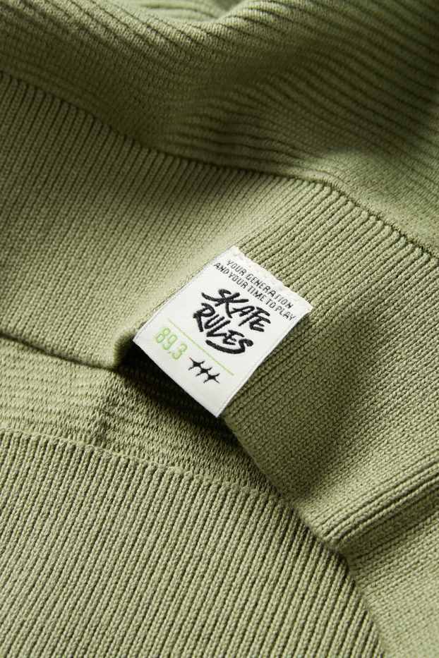 Děti - chlapci - Svetr - žebrovaný - zelená