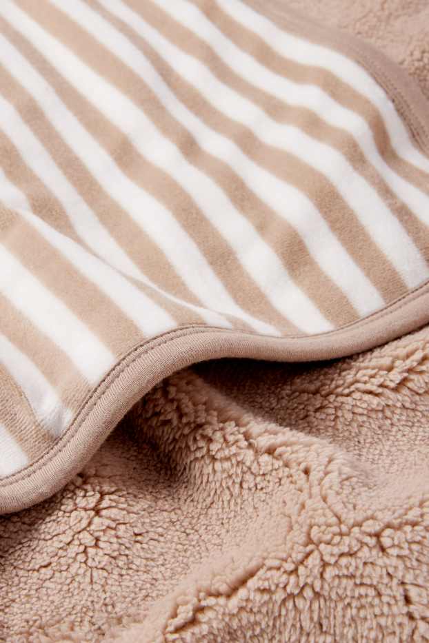 Unisexe - Le Roi Lion - couverture pour bébé - à rayures- 100 x 80 cm - beige