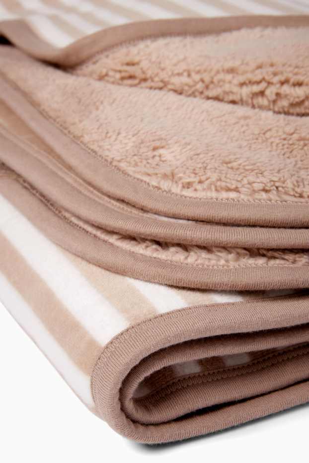 Unisexe - Le Roi Lion - couverture pour bébé - à rayures- 100 x 80 cm - beige