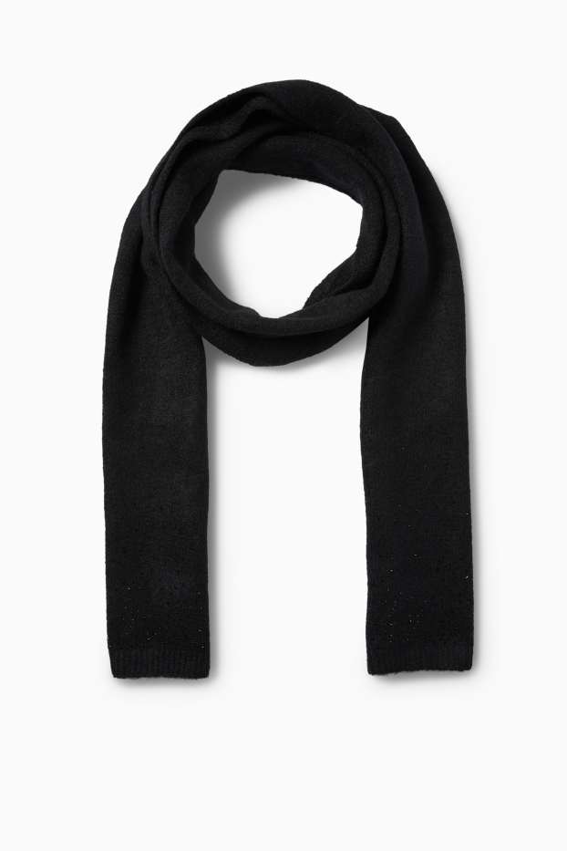 Dámské - Šála se štrasovými kamínky - černá