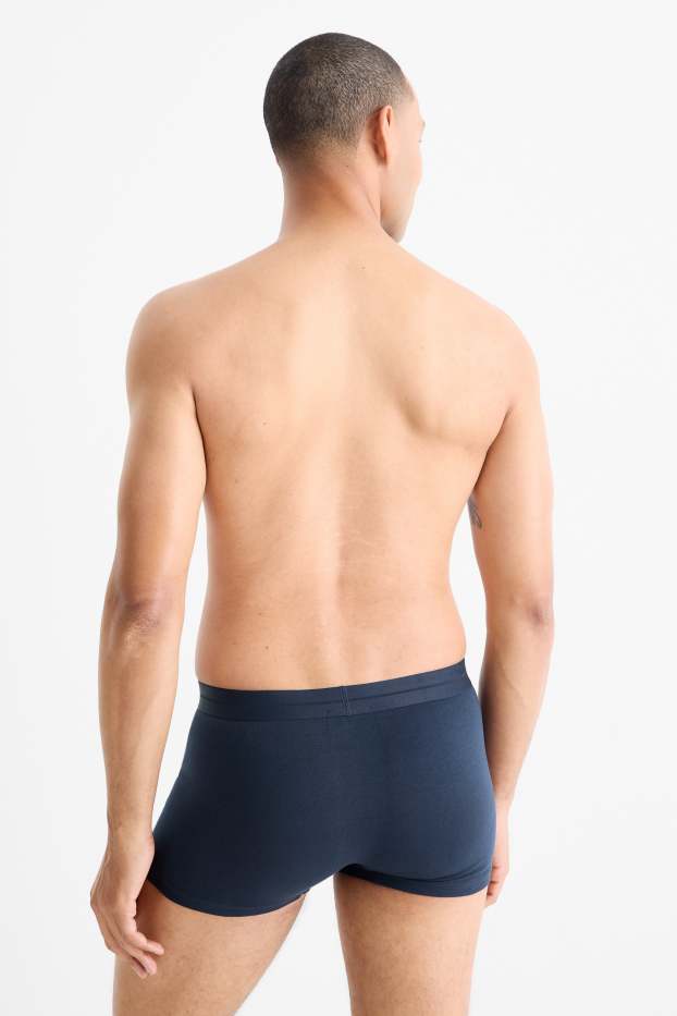 Hombre - Mini Me - pack de 3 - trunks navideños para hombre - pan de especias - azul oscuro