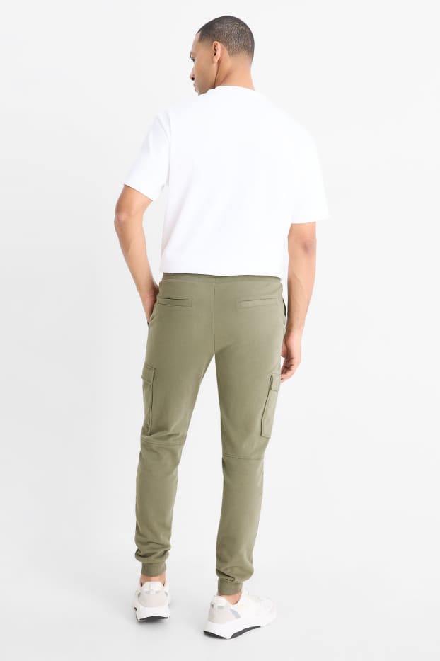 Herren - Cargo-Jogginghose - khaki