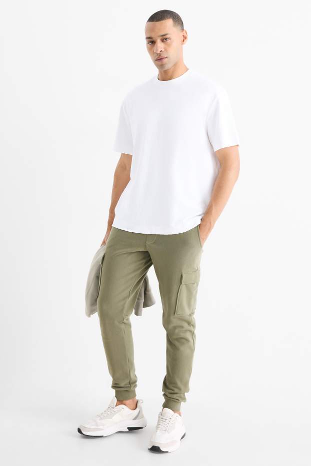 Herren - Cargo-Jogginghose - khaki