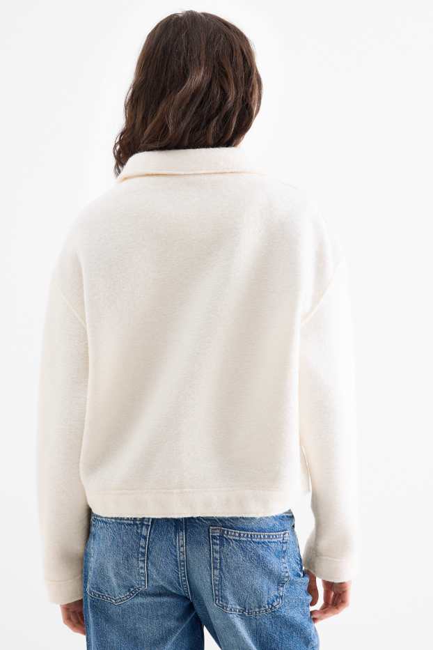 Women - Bouclé jacket - cremewhite