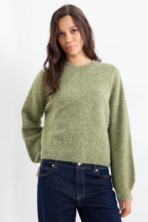Damen - Pullover - grün