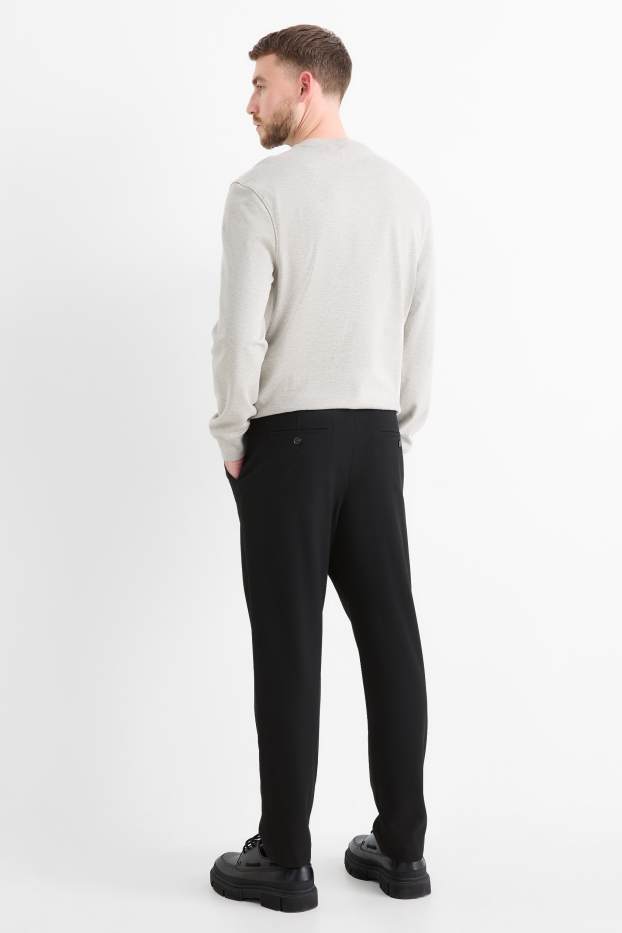 Hommes - Chino - tapered fit - noir