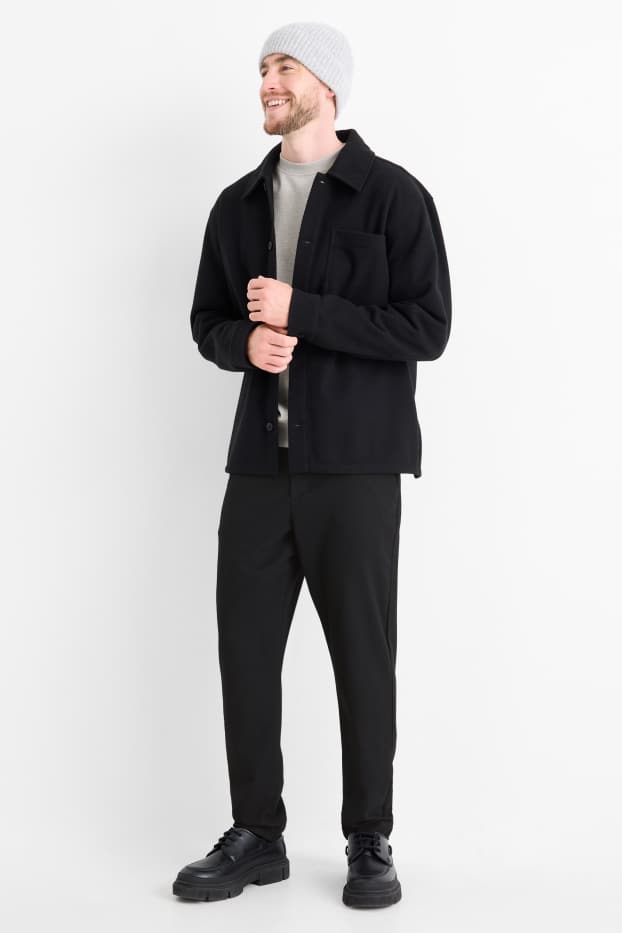 Men - Chinos - tapered fit - black
