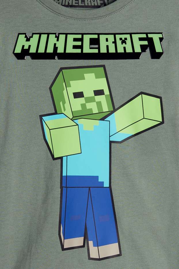 Enfants garçons - Lot de 3 - Minecraft - hauts à manches longues - bleu  / beige