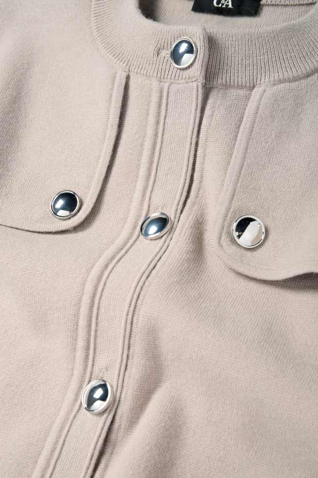 Femei - Cardigan tricotat - taupe