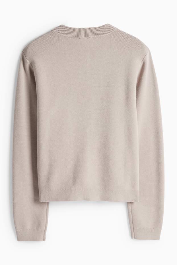 Femei - Cardigan tricotat - taupe