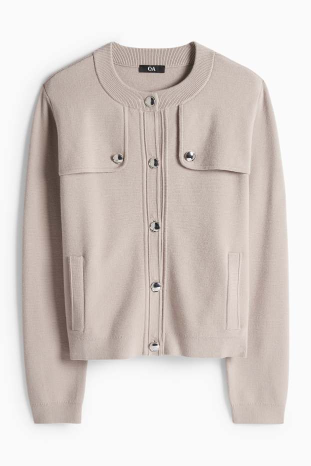 Femei - Cardigan tricotat - taupe