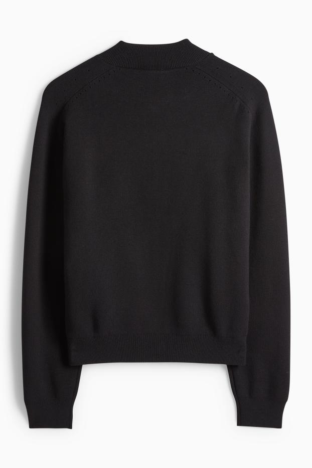 Damen - Strickjacke - schwarz