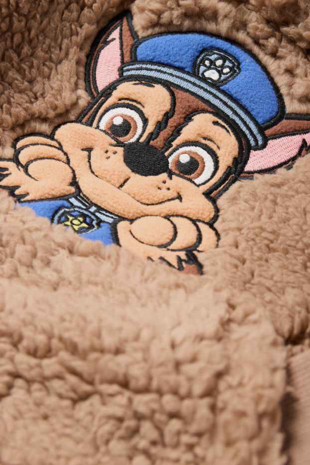 Bambini - PAW Patrol - Chase - felpa con cappuccio effetto pelo - marrone chiaro