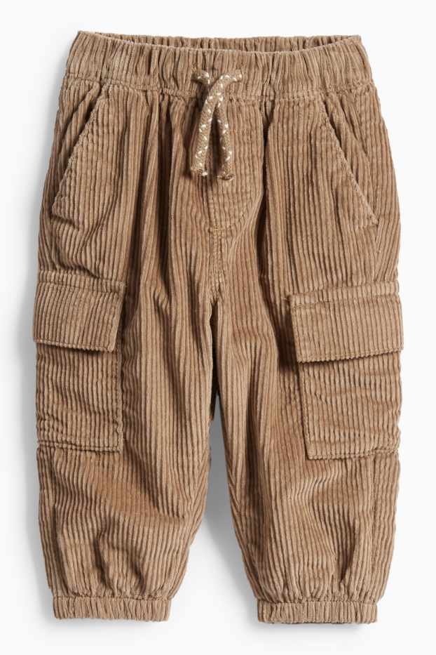 Bebeluși - băieți - Pantaloni cargo termoizolanți bebeluși - maro deschis